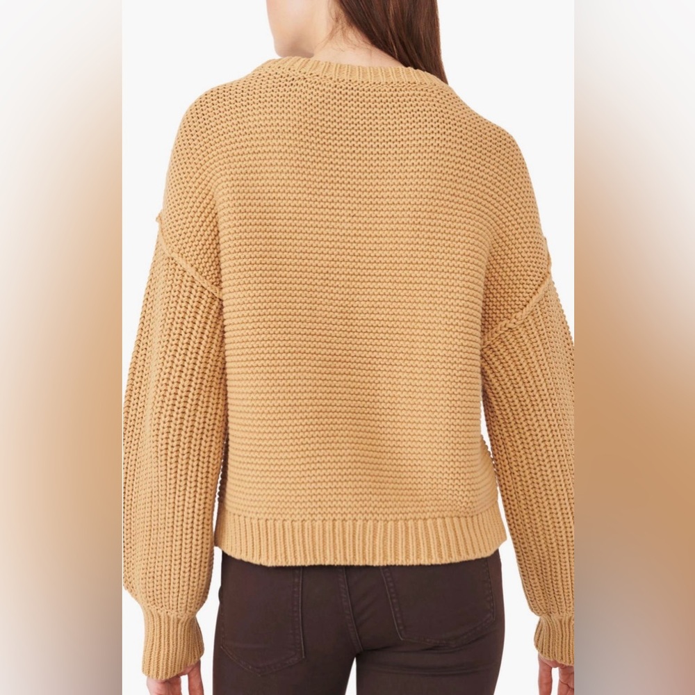 NWT FREE PEOPLE DREAM CABLE CREWNECK SWEATER - Picture 3 of 4